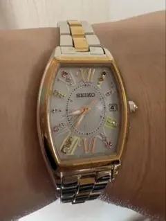 SEIKO ルキア ソーラー電波時計 シルバー/ゴールド クリスマス限定