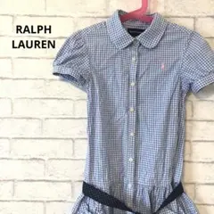 RALPH LAUREN ラルフローレン ギンガムチェック半袖シャツワンピース