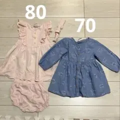 H＆M 女の子　ワンピース　チュニック 70 80 　美品