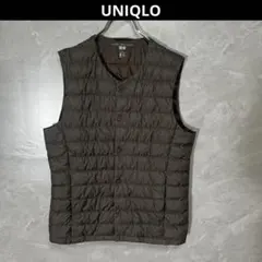 UNIQLO ウルトラ ライト ダウン ベスト S コンパクト ブラウン系