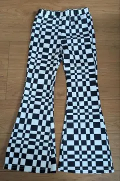 SHEIN チェックフレアパンツ