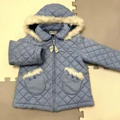 familie ファミリア　水色 ダウンコート フード付き　110