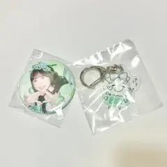 2点セット 櫻井優衣 だるまアクキー 缶バッジ バタフライ ラッフル