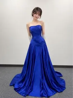 ブルー マーメイドライン ロングドレス｜演奏会・フォーマル・ステージ 
