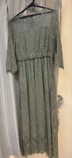 グリーンレースパーティードレス