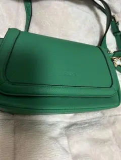 グリーンショルダーバッグ フラップ式