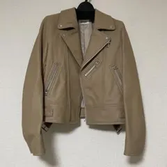 snidel クラシカル ダブル ライダース 羊革 ラムレザー ベージュのサムネイル