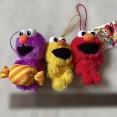 非売品 エルモ セサミストリート ぬいぐるみ 3体セット アミューズメント景品