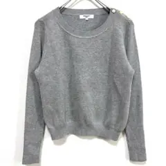 ✨美品✨ ナチュラルビューティベーシック クルーネックニット ボタン付 グレー