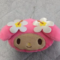 マイメロディ　ハワイアンホースト　フェイス型ポーチ
