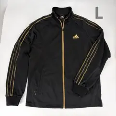 【美品】adidas アディダス トラックジャケット L 黒 金 クライマライト