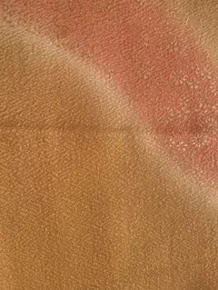 和装小物 帯揚げ 黄金色と桃色 中古品 リメイク