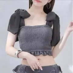 Chico チコ 肩リボンBACK開きTOPS 水着のサムネイル