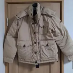【新品未使用】DOGDEPT フード付きベージュダウンジャケット