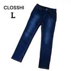 美品　しまむら CLOSSHI デニムパンツ ジーンズ L 高ストレッチのサムネイル