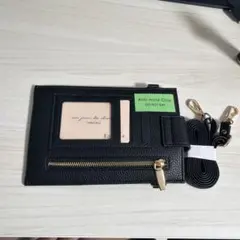 スマホショルダーバッグ ブラック　定期入れ