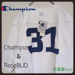 Championチャンピオン✕RoseBADローズバットフットボールＴシヤツ七分