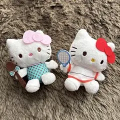 ハローキティ ぬいぐるみ 2体セット　マスコット　50+1 テニス ミント