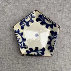 ★沖縄やむちん★ 萬羽綾子さんの作品★五角形 陶器　皿