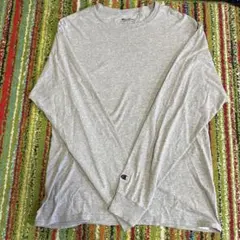 Champion グレー ロングスリーブ Tシャツ L