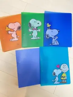 【5点まとめ売り】ファイル　バインダー　B5 2穴 スヌーピー　ステッカー