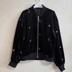 GU 花柄刺繍ブルゾン Sサイズ