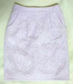 ミッシュマッシュ 花柄レーススカート（パープルピンク）