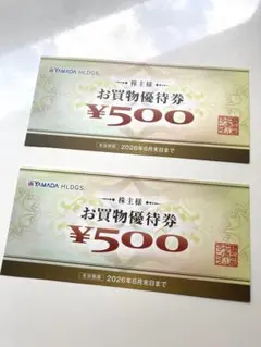 YAMADA HLDGS. 株主優待券 ¥500 2枚