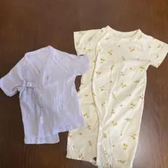 petit main ベビー 2wayオール　花柄 50-70のサムネイル