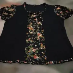 お値下ピンクハウス　激かわ切り替え 花柄フリル半袖Tシャツのサムネイル