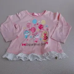 アンパンマン 長袖Tシャツ 90cm ピンク