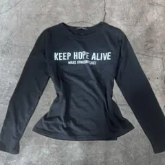 長袖Tシャツ メッセージプリント y2k グランジ 平成