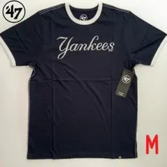 【新品】47ブランド NY ヤンキース ワードロゴTシャツ ネイビー（M)のサムネイル