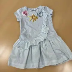 MONNALISA 水色 半袖ワンピース 100cmのサムネイル
