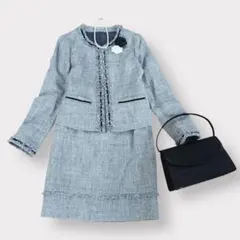 【White Joola】ツイードセットアップ　13AR 入学卒業式　ブルー系