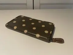 【専用】cath kidson ドット柄 長財布 カーキのサムネイル