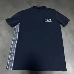 【美品】EA7 エンポリオアルマーニ Tシャツ ブラック サイドロゴテープ
