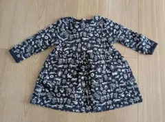 プチバトー　チュビックキルティング長袖ワンピース　24m/86cm