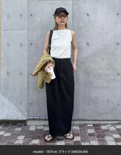 feepur スラックスナロースカート ブラックのサムネイル