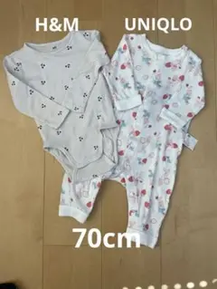 UNIQLO H&M 春　ベビー肌着 70サイズ 2点セット