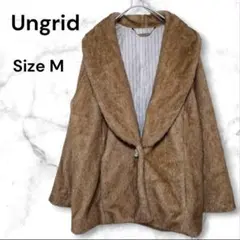 ungrid アングリッド フェイクファー コート ビジューボタン