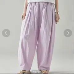 2025 Curensology コットンリネンストライプドロストパンツ コットンリネンストライプドロストパンツ | [公式]カレン