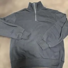 GU ハーフジップ スウェット ブラックS