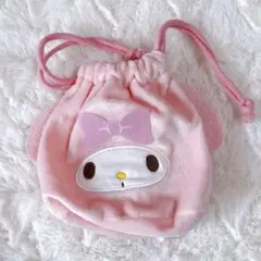 ガチャガチャ サンリオ ふわふわフェイス巾着 マイメロ