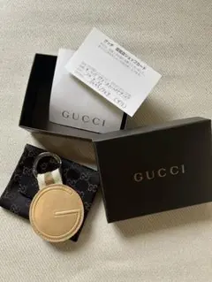 GUCCI Gロゴ キーホルダー ベージュ