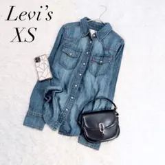 リーバイス/デニムシャツ/ウエスタン/スナップボタン/コットン/Sサイズ