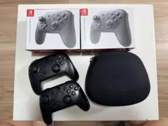 【美品・動作確認済】Switch Proコントローラー 2個セット＋ケース