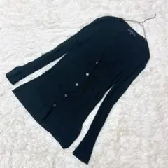 ラエフ la.f... カーディガン ニット セーター 黒 ブラック 1S