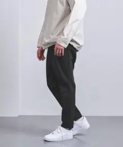 ＜EN ROUTE＞ 3プリーツ テーパード パンツ ブラック / 1