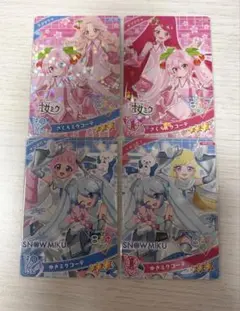 ひみつのアイプリカード　初音ミクコラボ　ゆきミク　さくらミク
